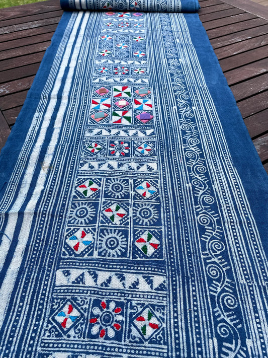 <tc>Handgjort H’mong-batiktyg – Ekologisk indigo och bivaxmönster i bomull</tc>
