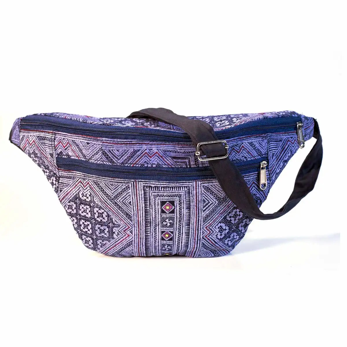 Vindigo purple hemp waist bag front view