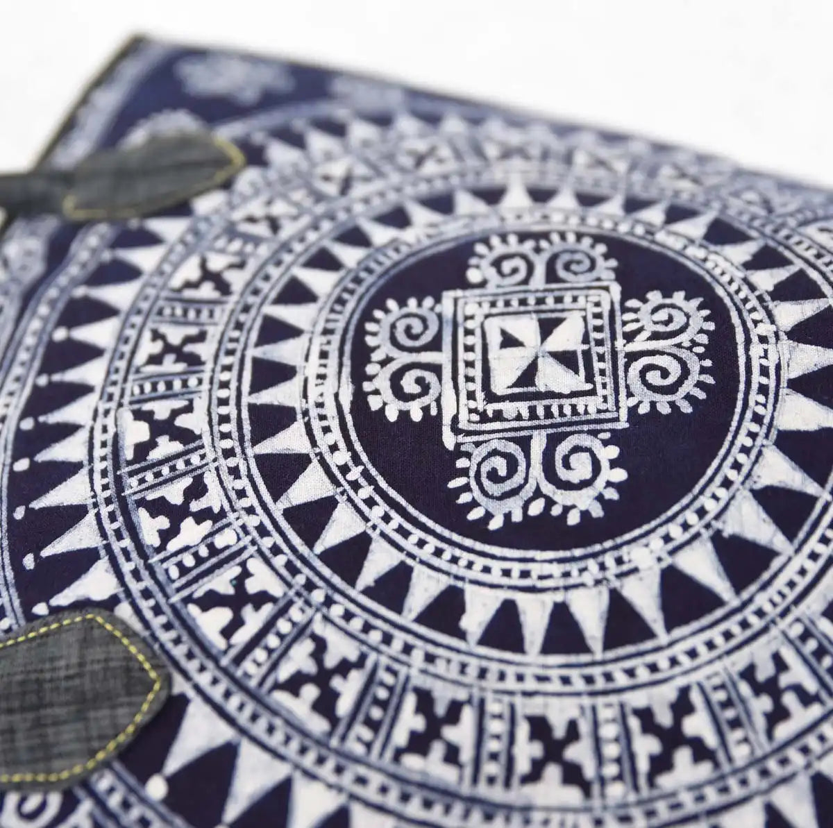 Vindigo close-up of circular H'Mong batik design