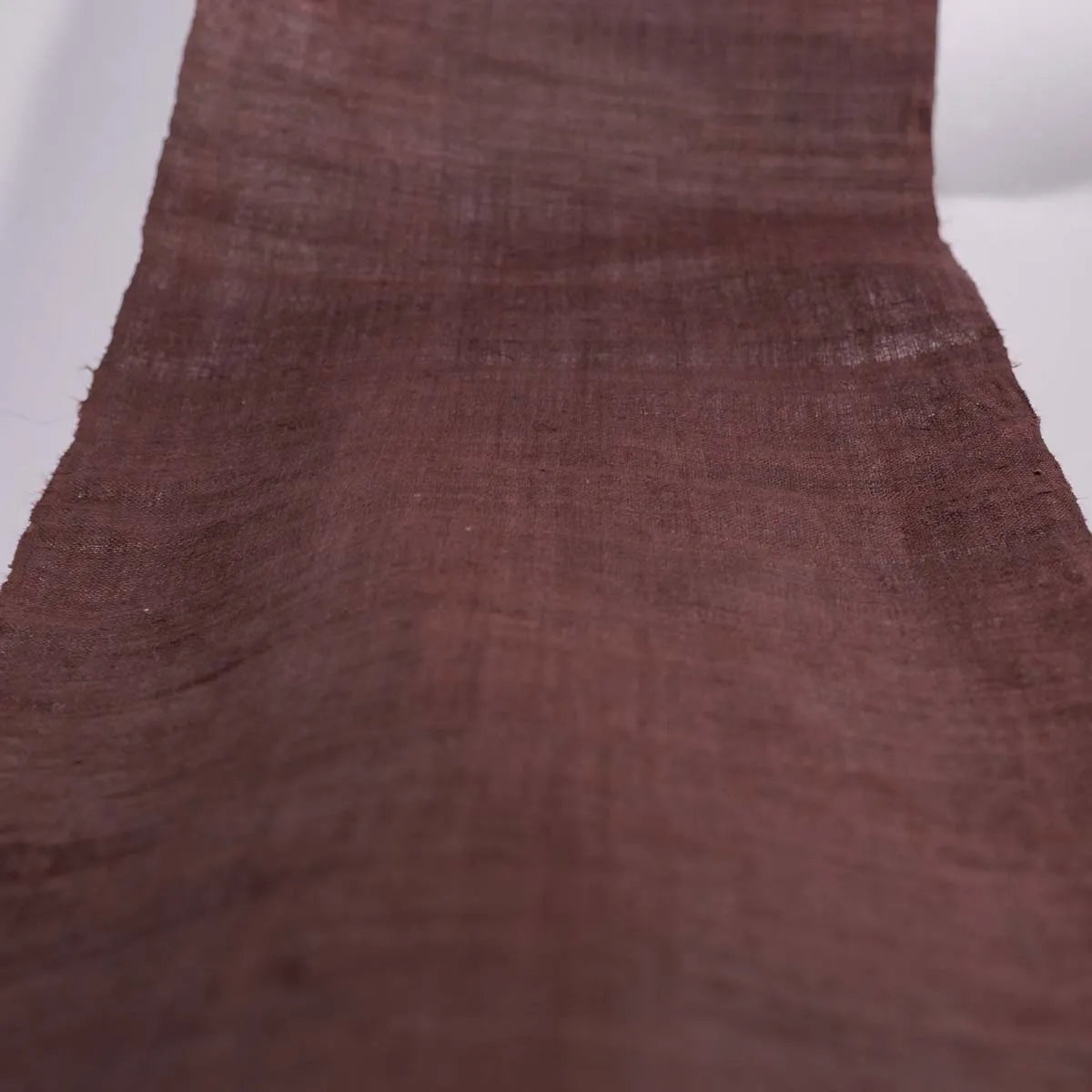 Vindigo brown hemp roll showing front textile texture