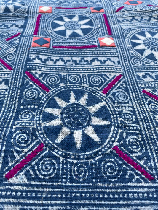 <tc>Handgjort H’mong-batiktyg – Ekologisk indigo och bivaxmönster i bomull</tc>