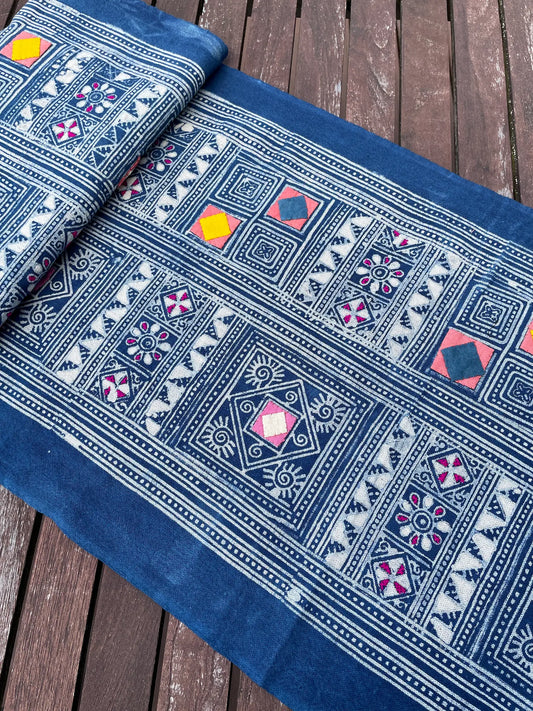 <tc>Handgjort H’mong-batiktyg – Ekologisk indigo och bivaxmönster i bomull</tc>