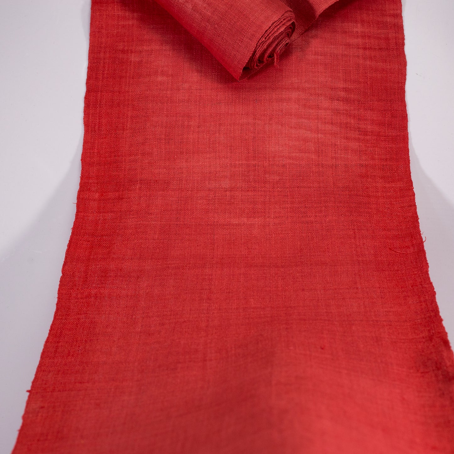 Raw hemp, natural color in RED