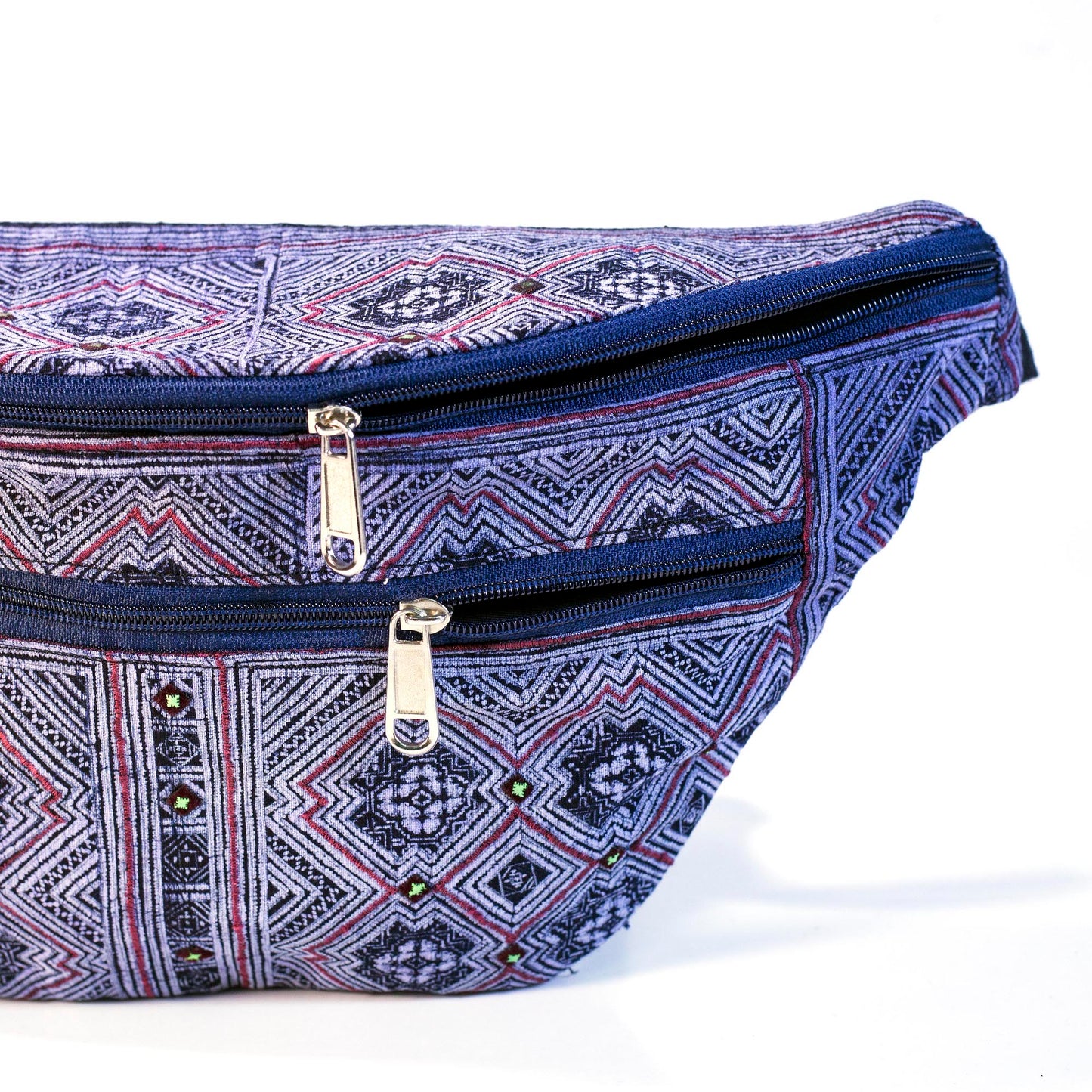 Sling bag, batik fabric, H'mong tribal pattern 1