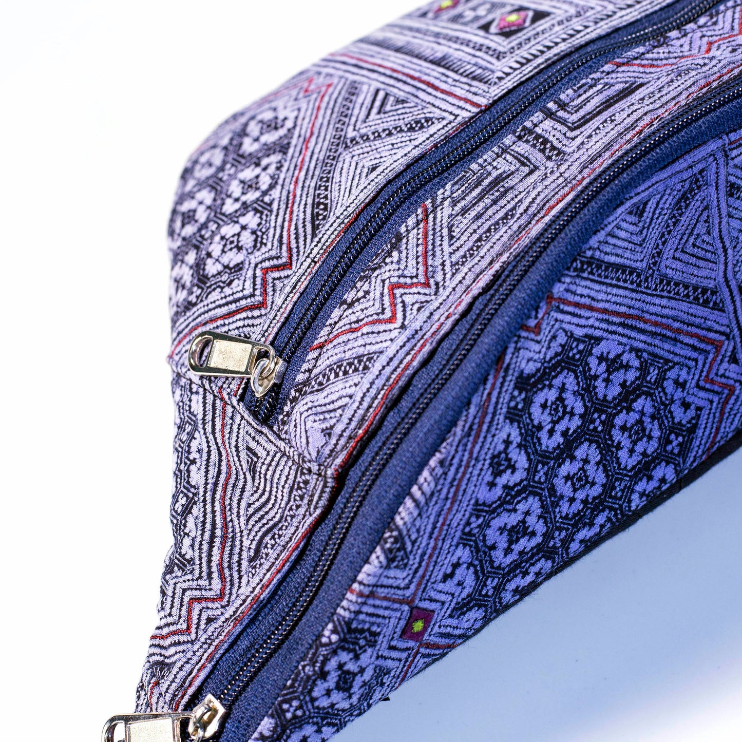 Sling bag, batik fabric, H'mong tribal pattern 2