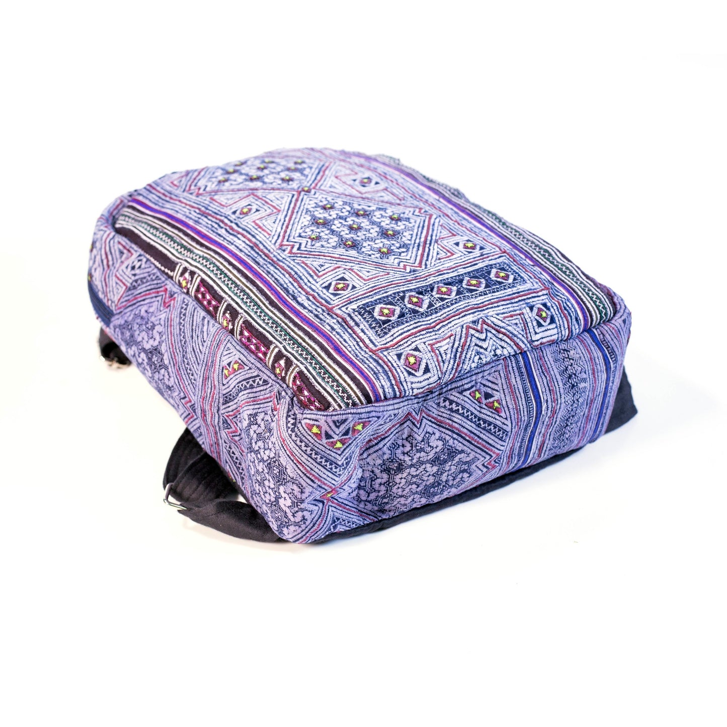 Batik backpack, medium size in a unique design, tribal pattern