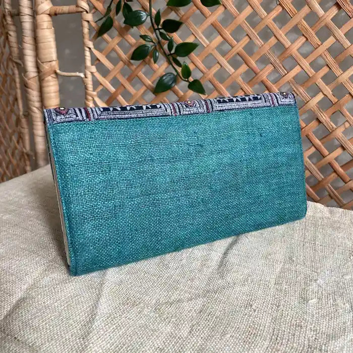 Square H’mong Motiv – Skobeloff Hemp Long Purse