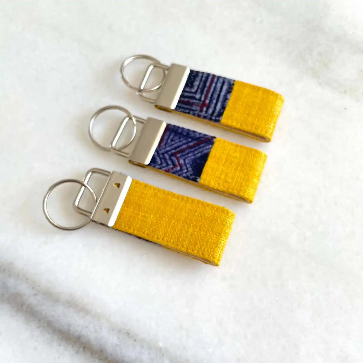 Vindigo keychain yellow embroidered bright group front display