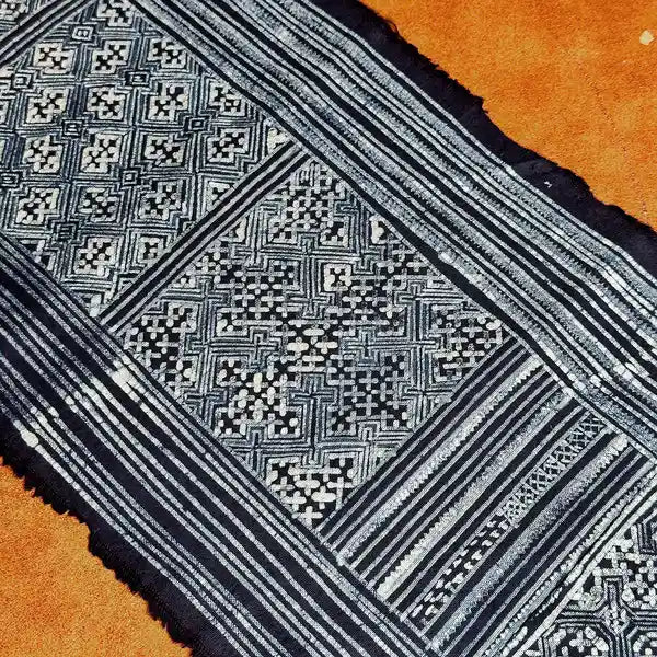 Authentic H'mong batik on cotton - recycled fabric