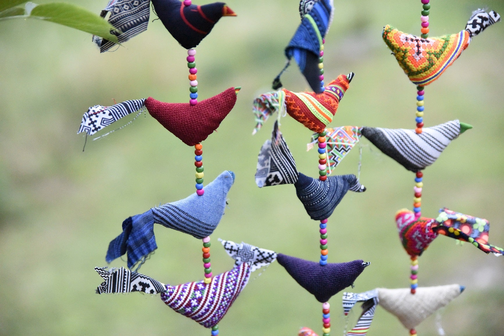 Bird string from hand-made tribal fabrics – Vindigo