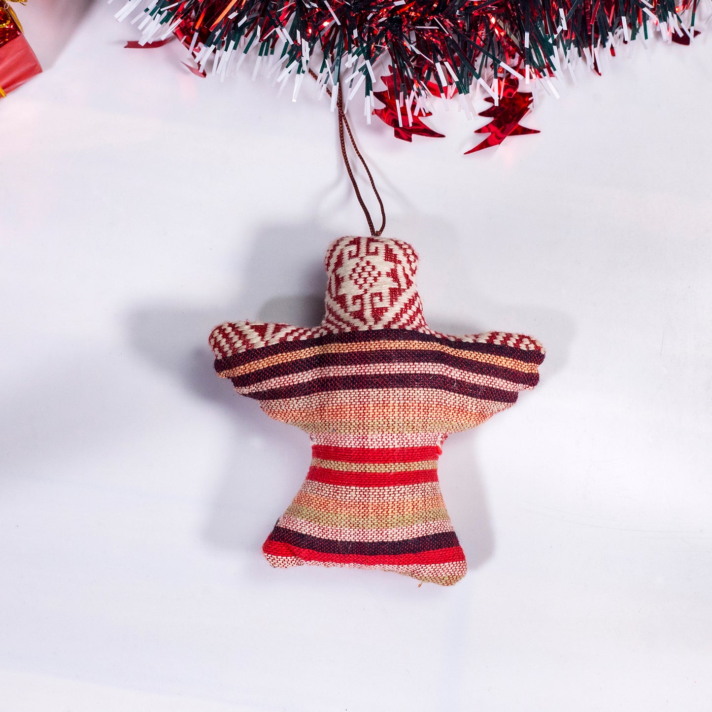 Christmas Tree decor- Hand-woven embroidery