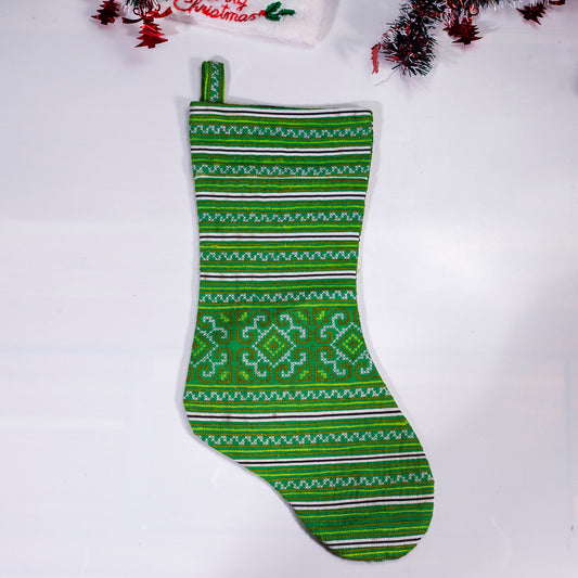 Christmas Stockings - Green embroidery