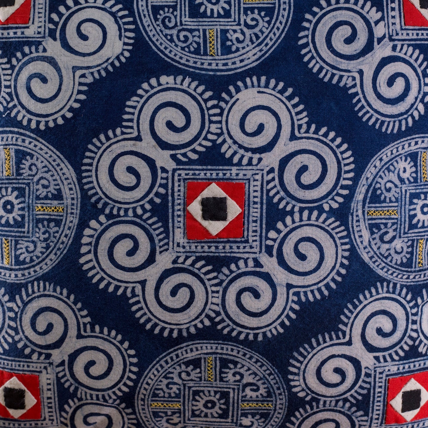 Batik Cushion Cover - H'mong pattern, hand-stitches