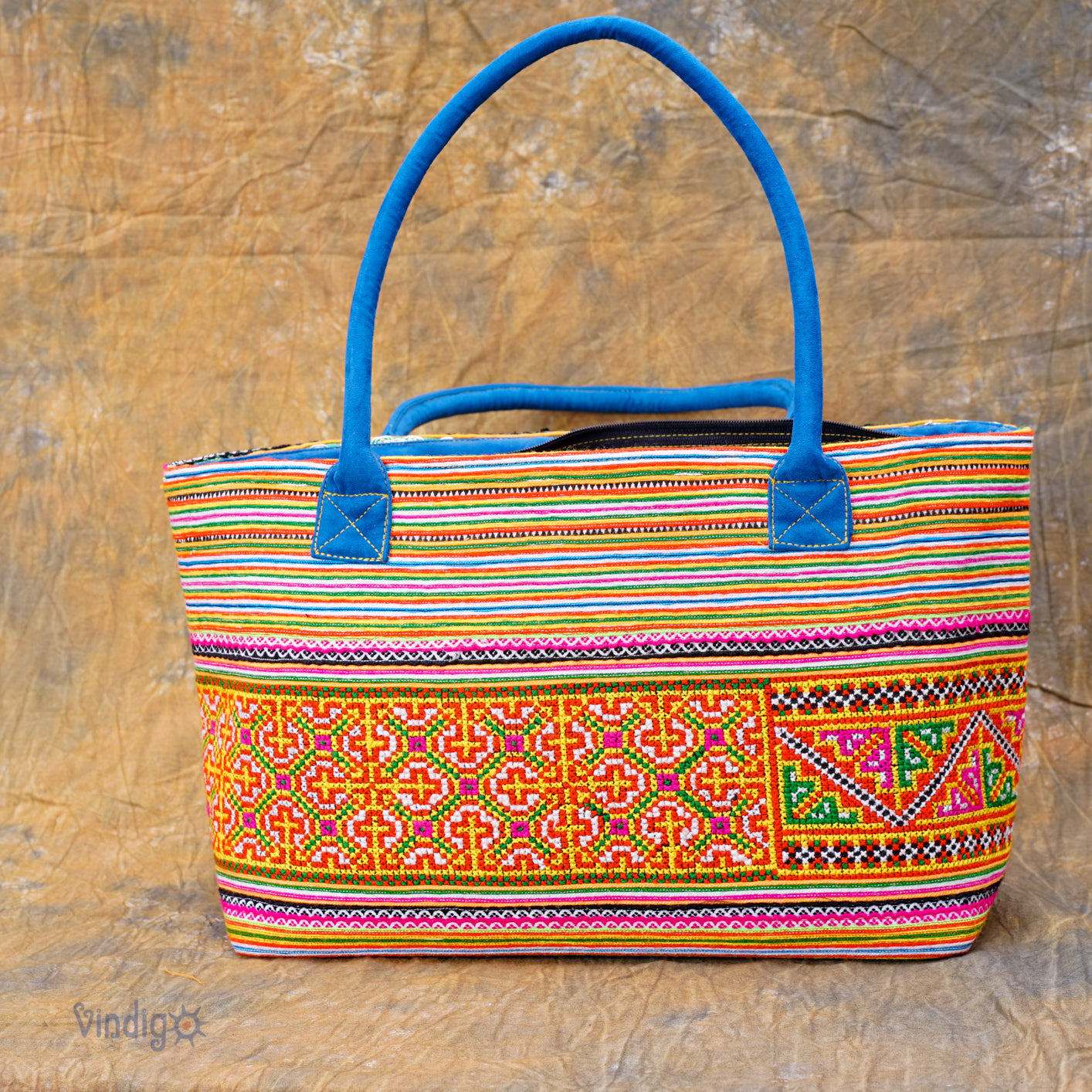 Damaris Tribal Print Canvas Handbag - Tribal Studios